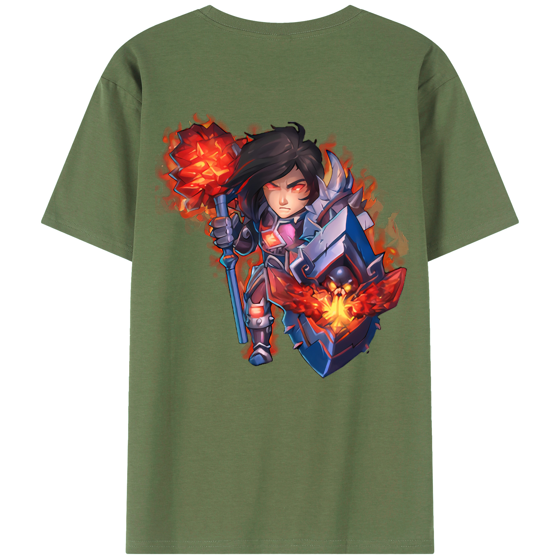 （画像用） リーグ・オブ・レジェンド League of Legends LOL 綿100％ メンズ半袖Tシャツ（バックプリント） 通気性